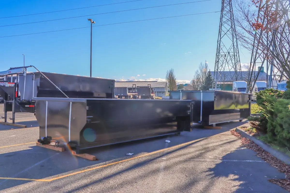 Roll-off dumpster ready for waste disposal at job site for Demolition Dumpster Rental in St. Martinville